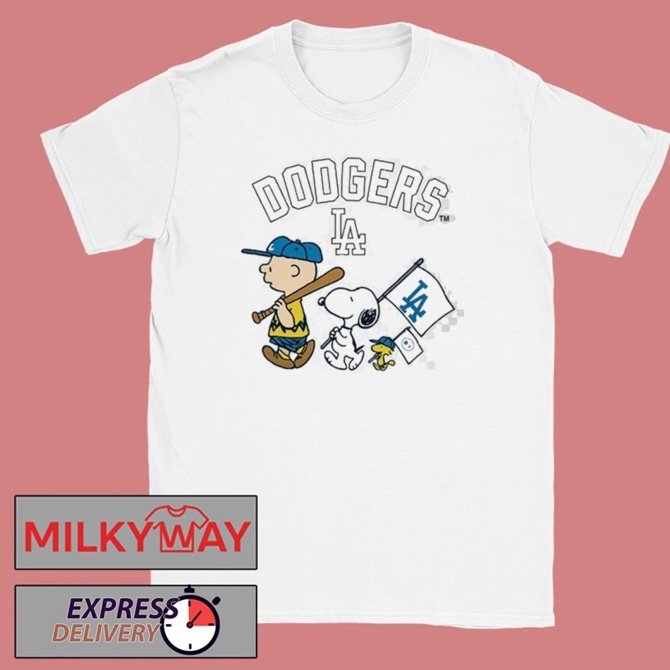 Los Angeles Dodgers Peanuts Flag Shirt