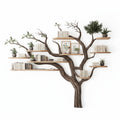 Tree Bookshelf – Handcrafted Solid Wood Wall-Mounted Bookcase