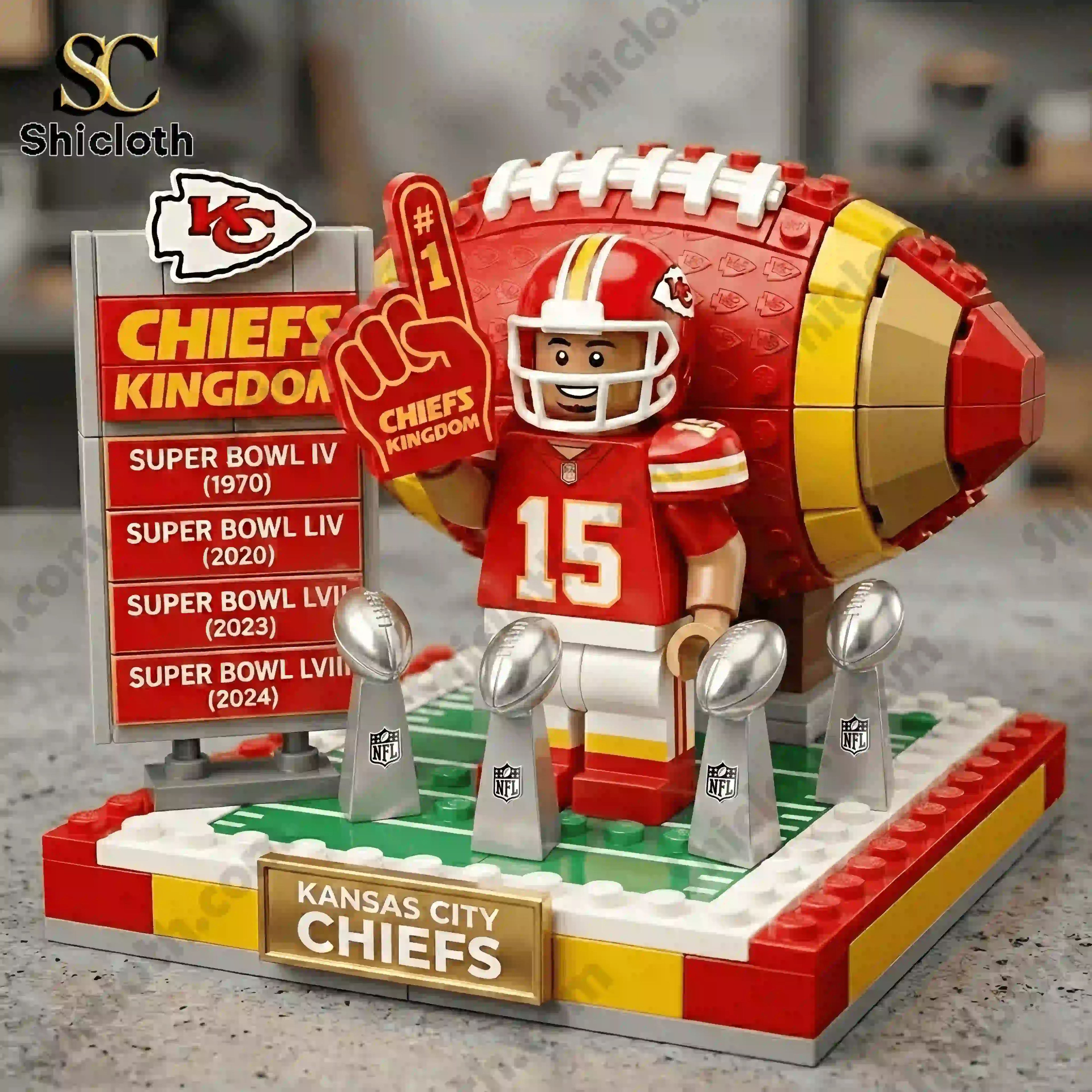 Kansas City Chiefs Championships Glory Building Block Set