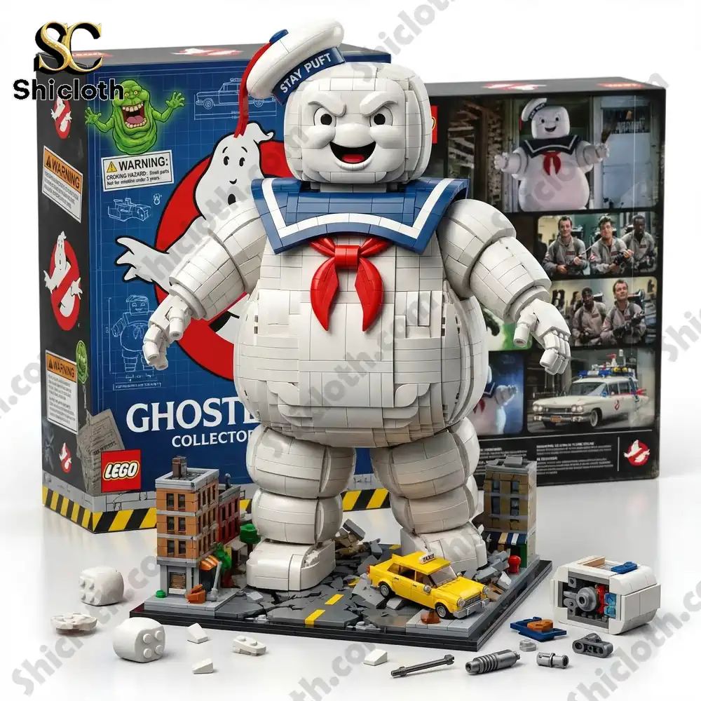 Ghostbusters Stay Puft Marshmallow Man Building Brick Set
