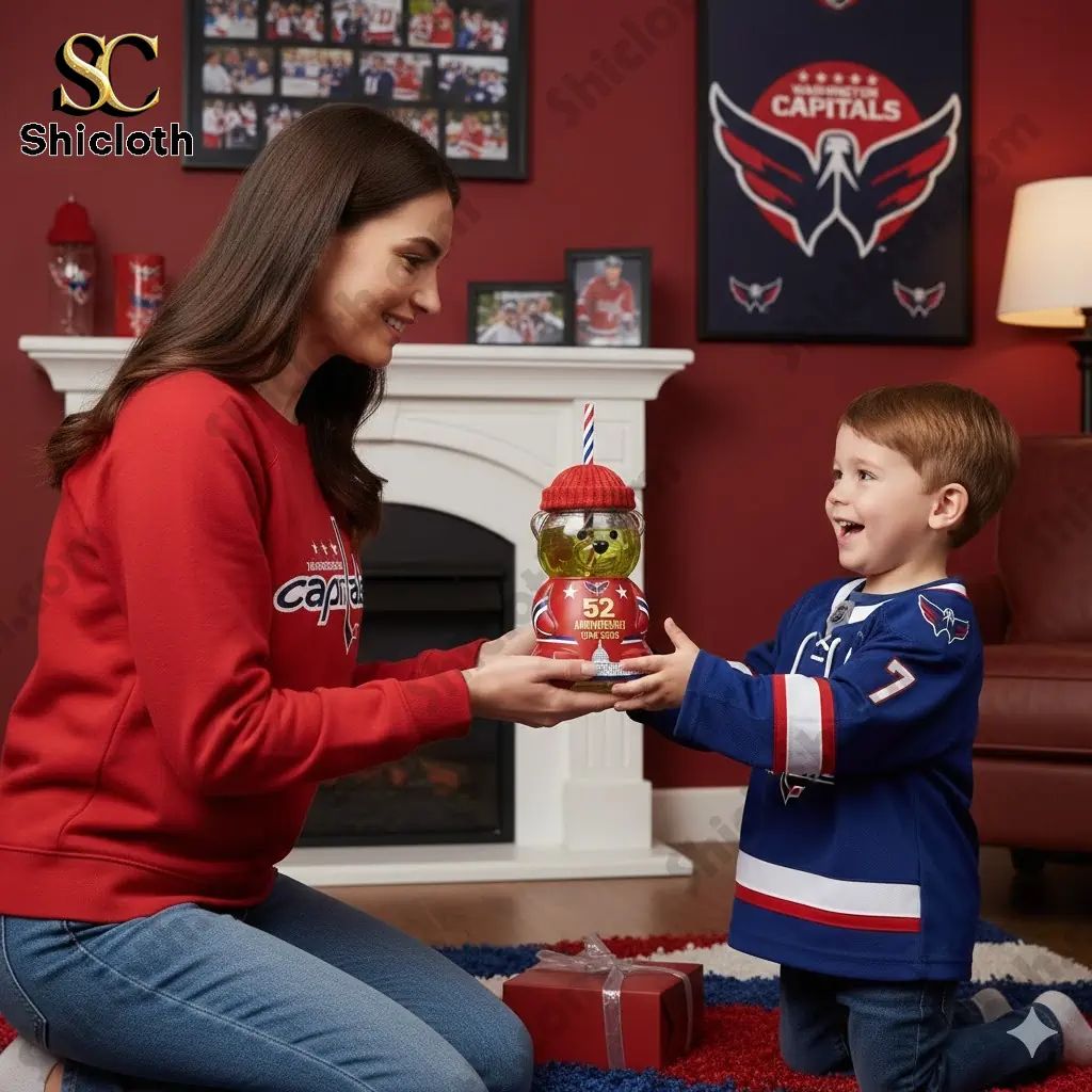 Washington Capitals 52nd Anniversary Bear Bottle – Limited Edition (1974-2026)