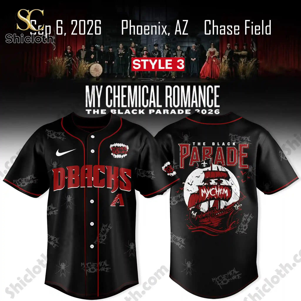 Arizona Diamondbacks x My Chemical Romance The Black Parade 2026 Jersey