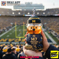 Michigan Wolverines 147th Anniversary 1879-2026 Bear Glass Bottle