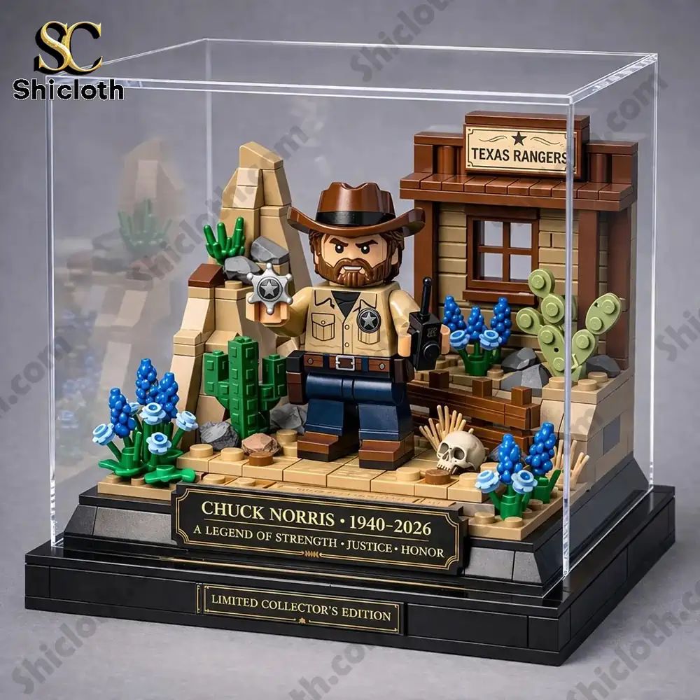 Chuck Norris Memorial 3D Brick Figure