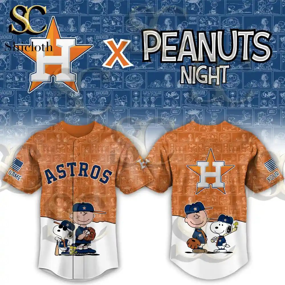 Houston Astros Baseball x Peanuts Special Edition Baseball Jersey