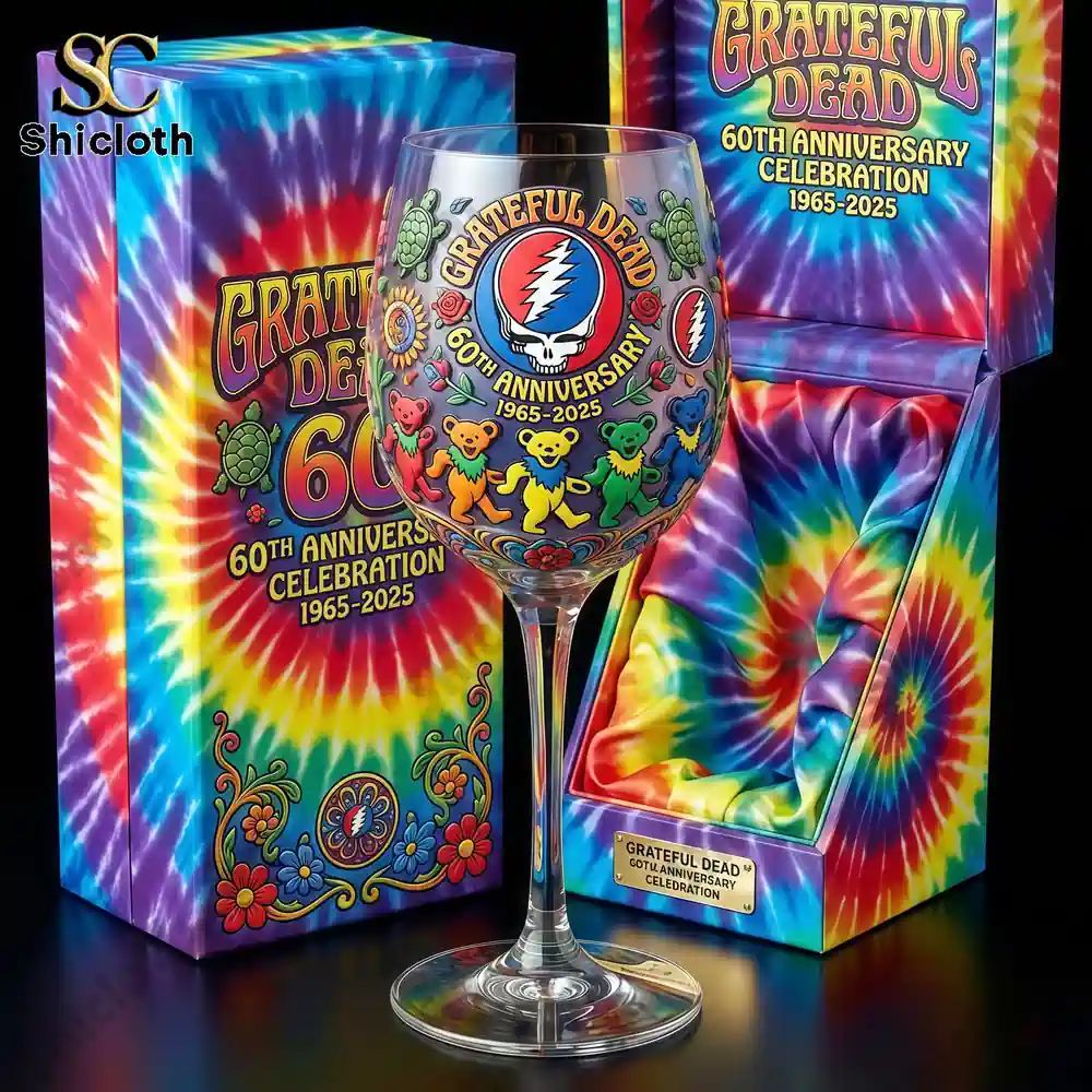 Grateful Dead 60th Anniversary Commemorative Glass Goblet