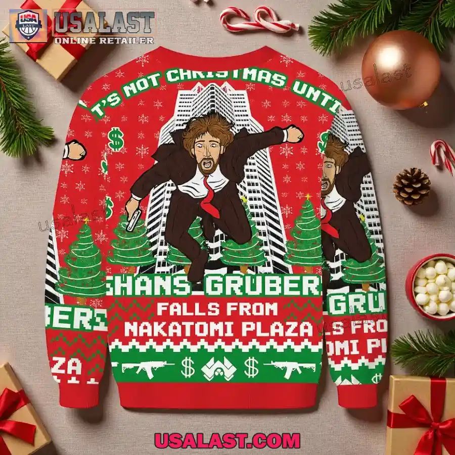 Hans Gruber Fall Nakatomi Plaza Die Hard Christmas Jumper