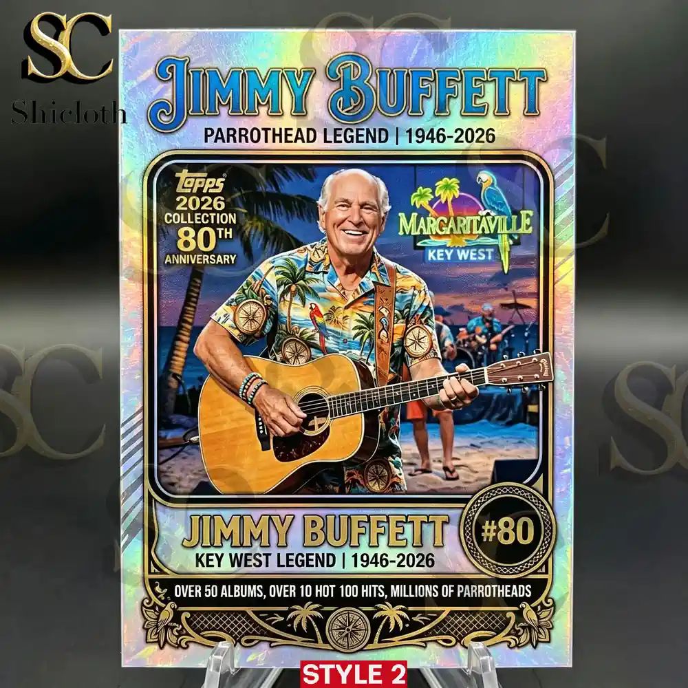 Jimmy Buffett TCG 80th Anniversary Holographic Trading Card