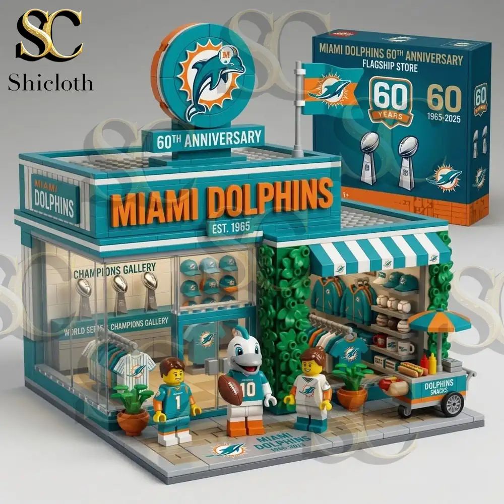 Miami Dolphins 60th Anniversary Flagship Store Building Brick Set
