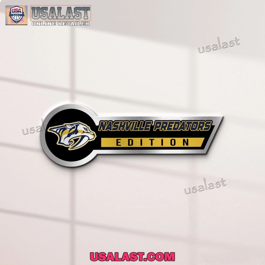 Nashville Predators Edition 3D Engraved Car Name Emblem