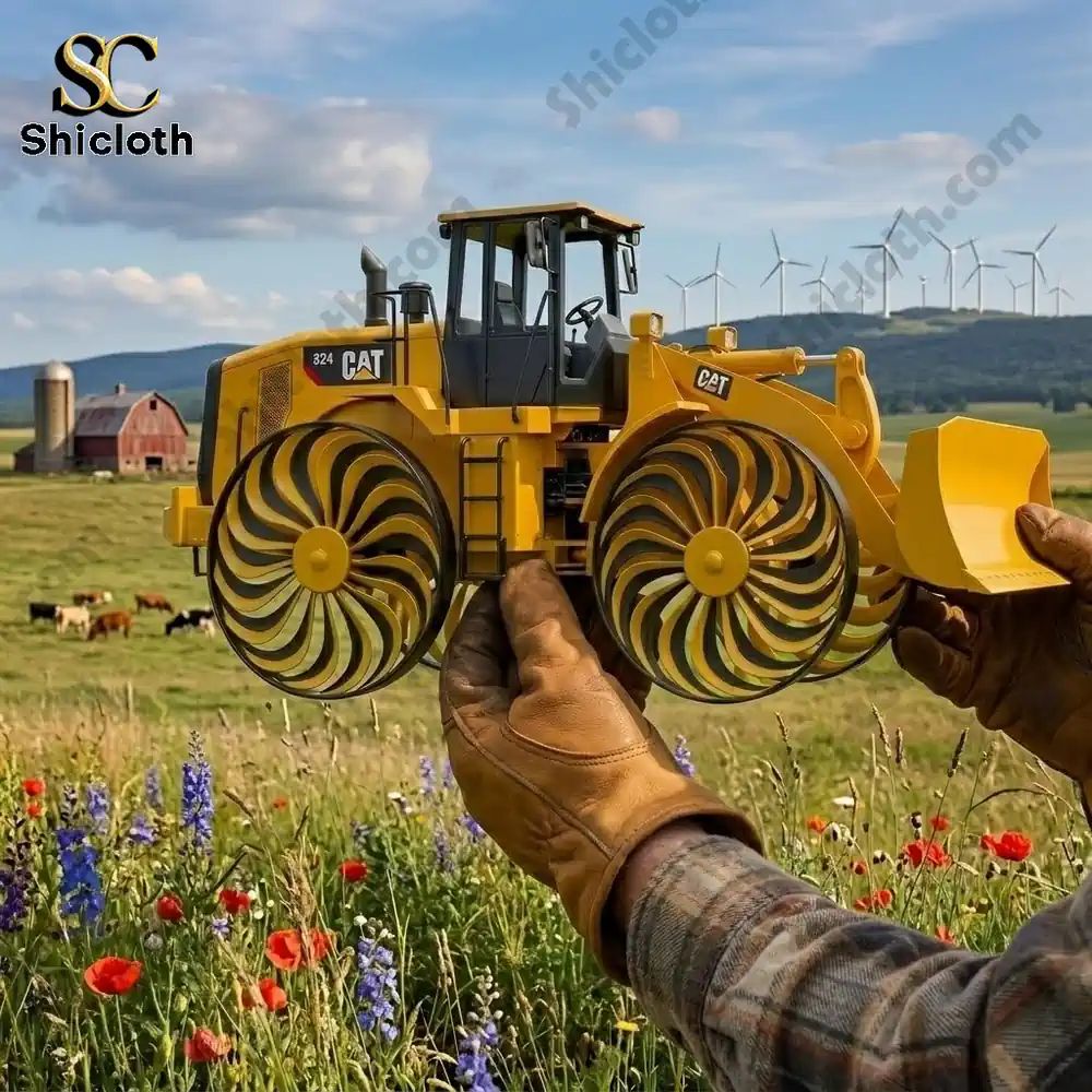 Small Bulldozer Wind Spinner For Garden