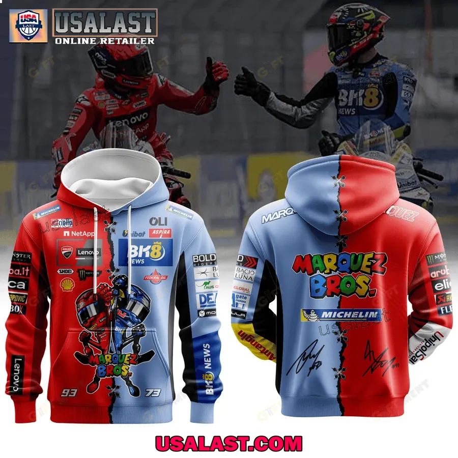 Marquez Bros Ducati All Over Printed Hoodie