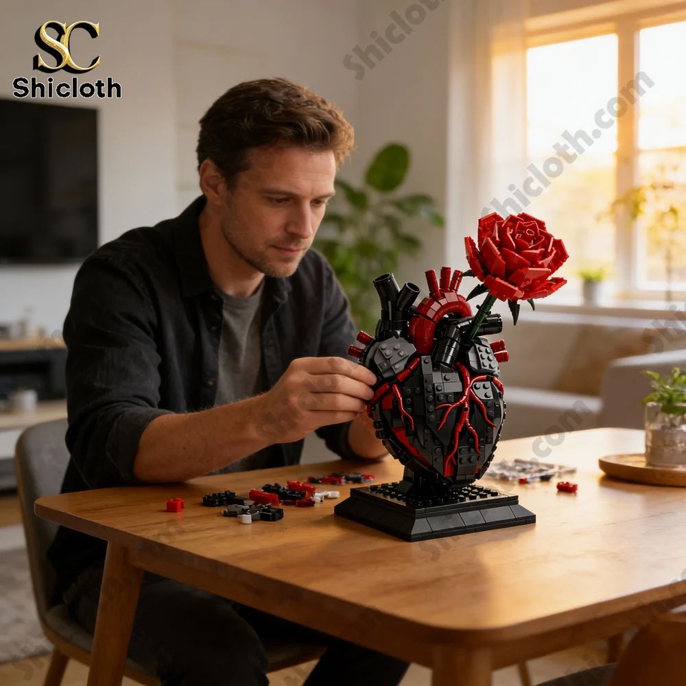The Heartbeat in Bloom Rose & Heart Sculpture