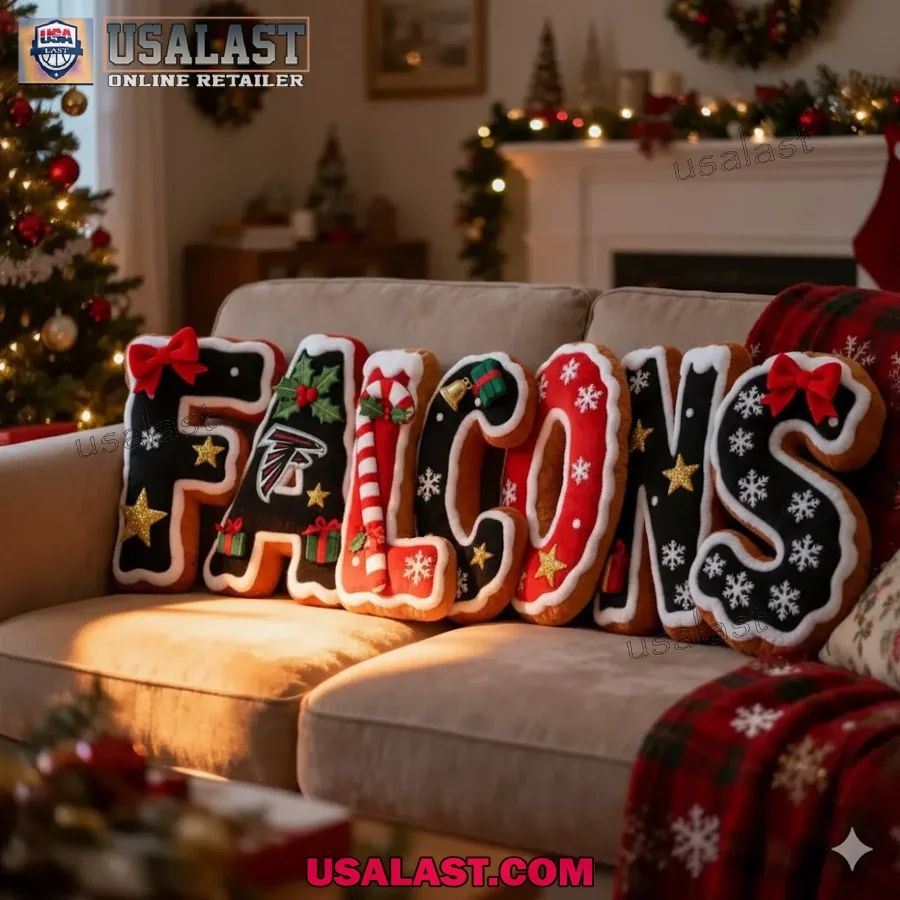 Atlanta Falcons Christmas Plush Pillow