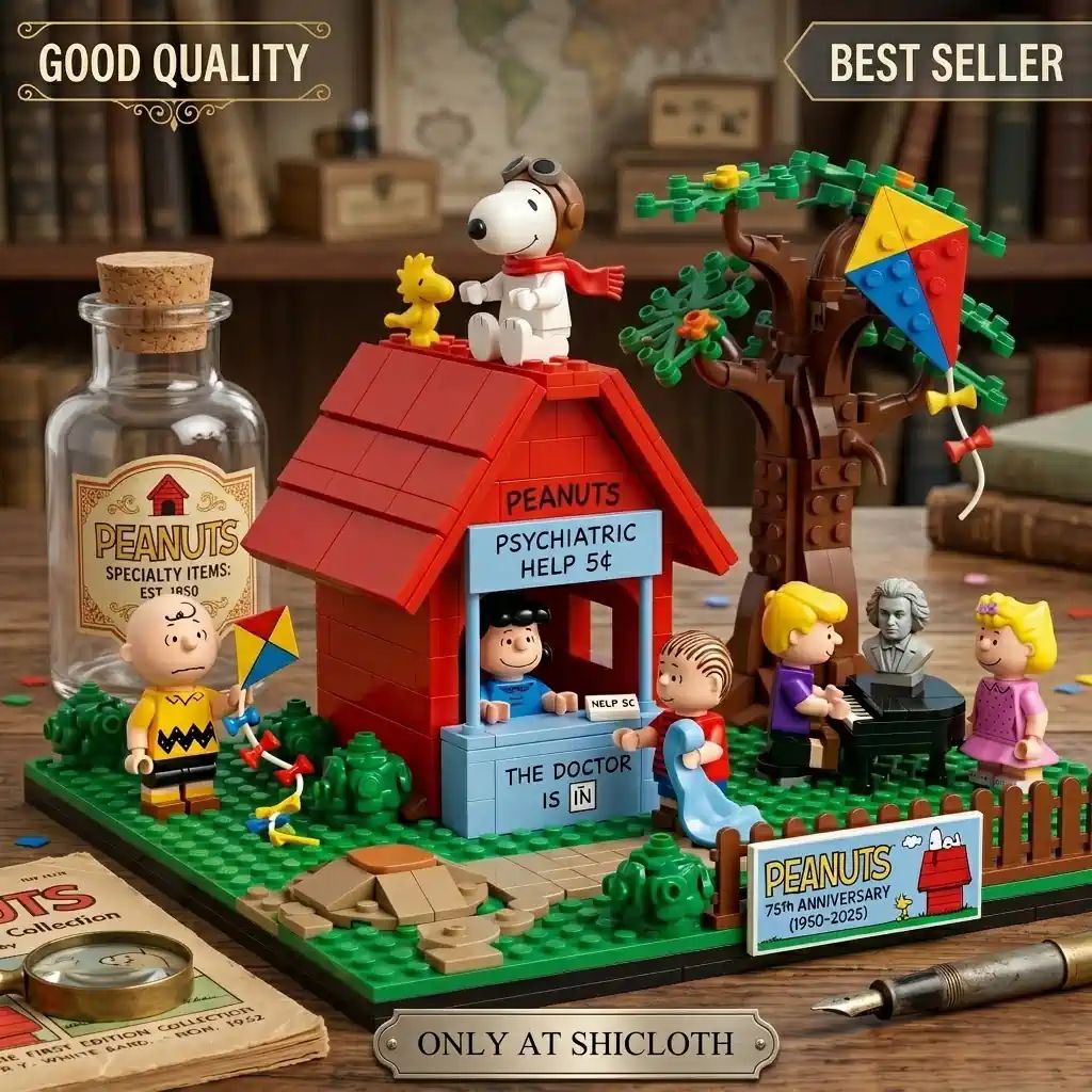 Peanuts 75th Anniversary Building Brick Set