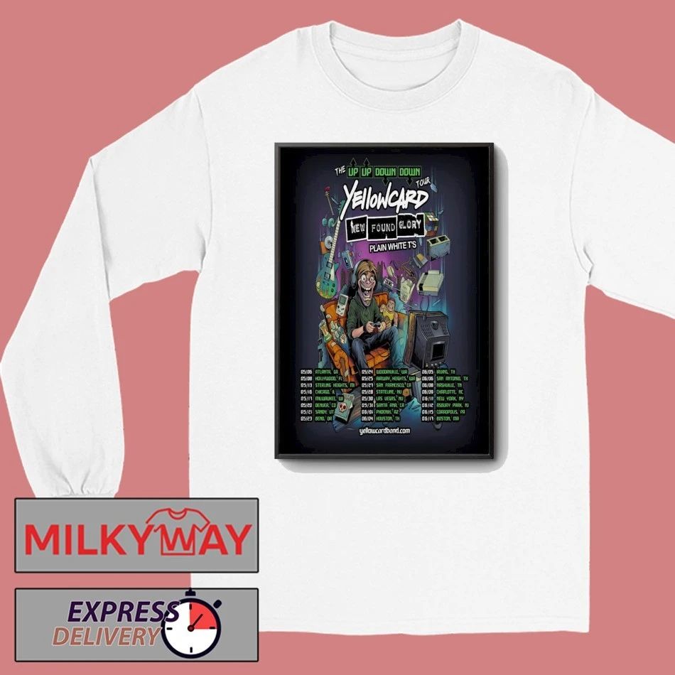 Yellowcard 2026 The UP Up Down Down Tour Poster shirt