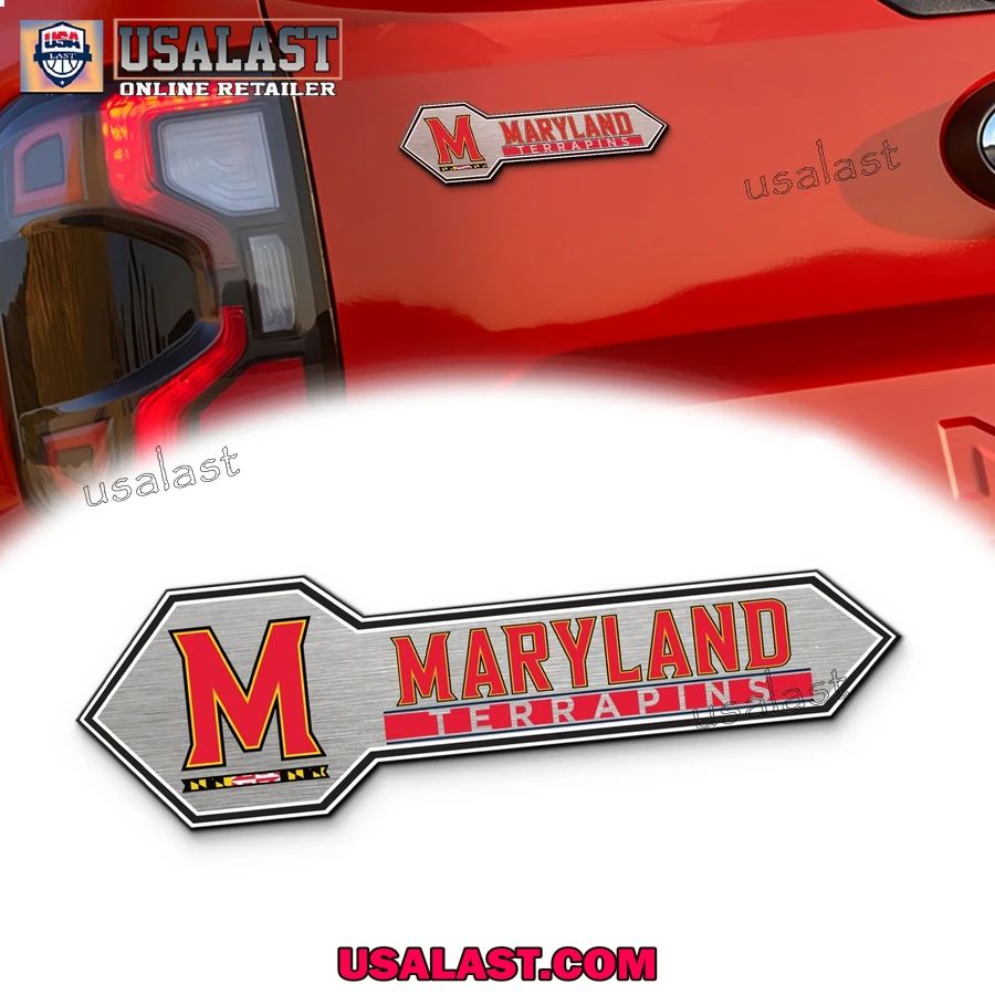 Maryland Terrapins Edition 3D Car Badge Sticker