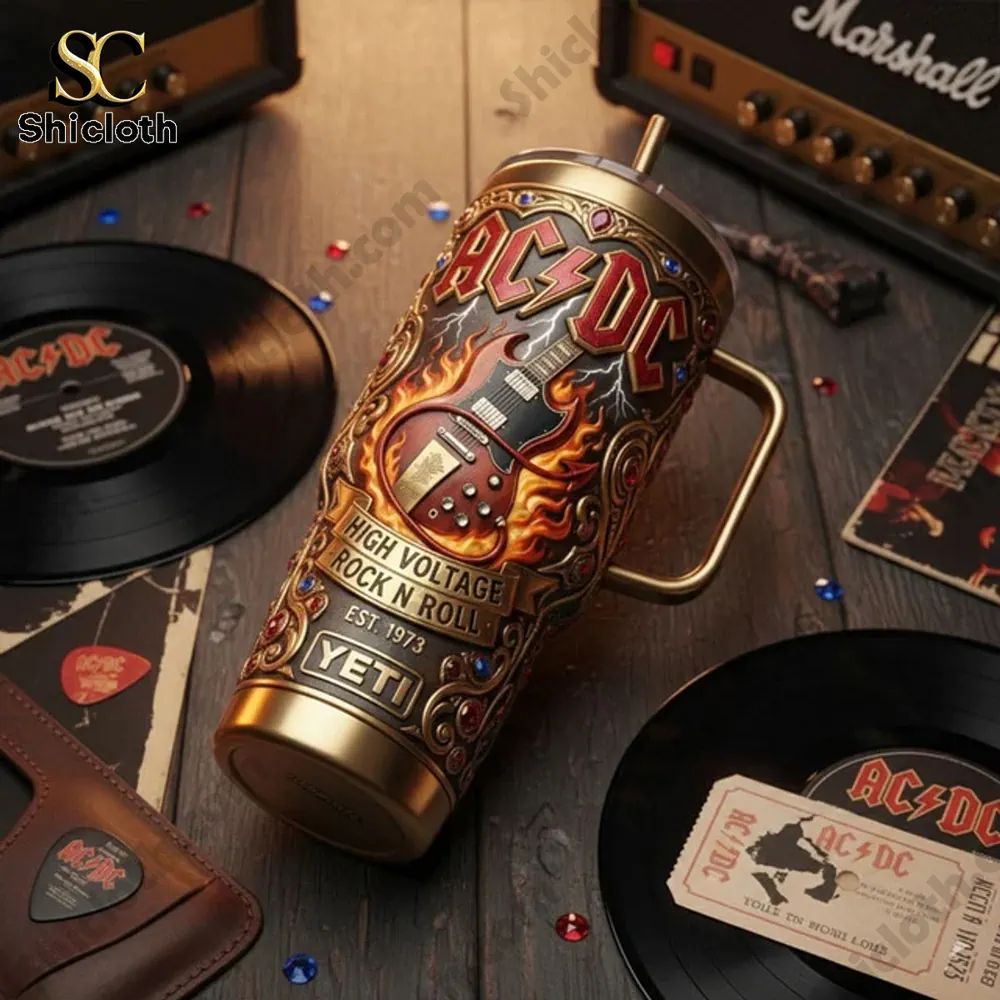 AC DC High Voltage Rock N Roll Tumbler