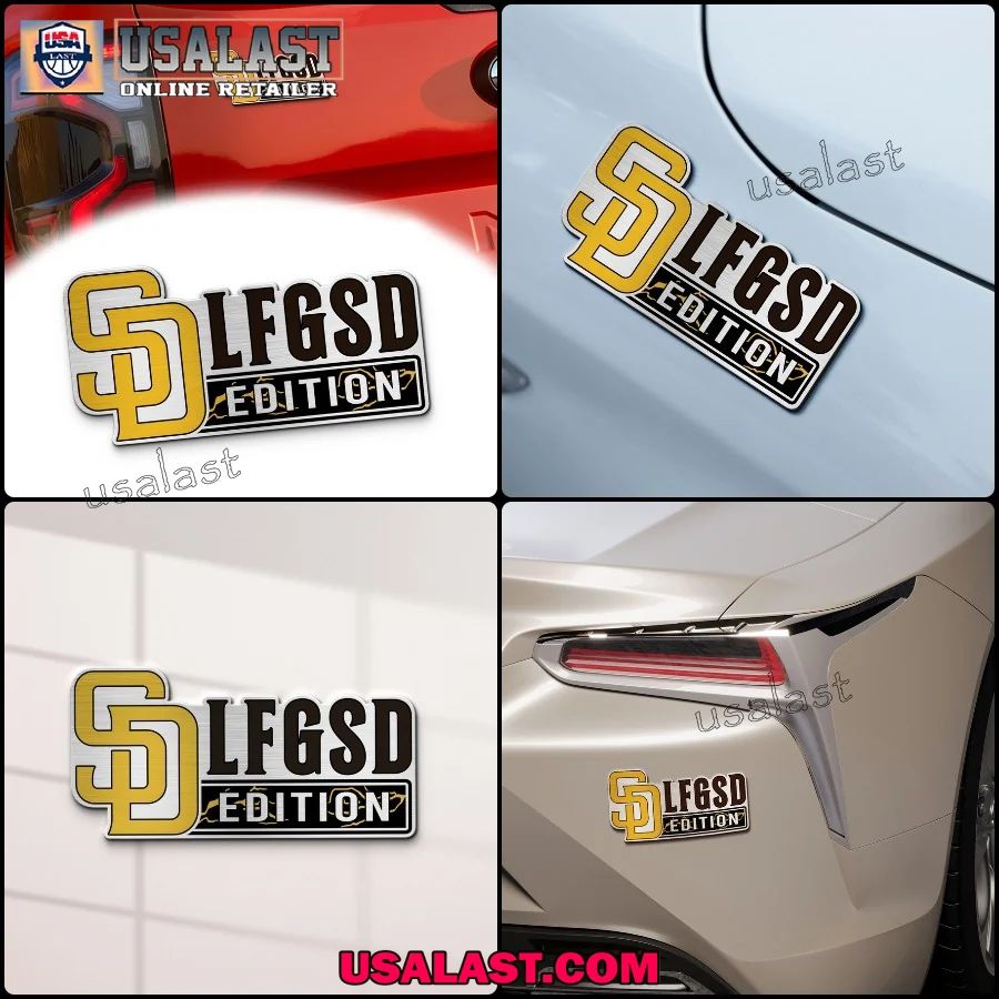 San Diego Padres Edition Engraved Car Name Badge