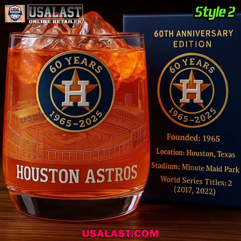 Houston Astros 60th Anniversary Wine Glass