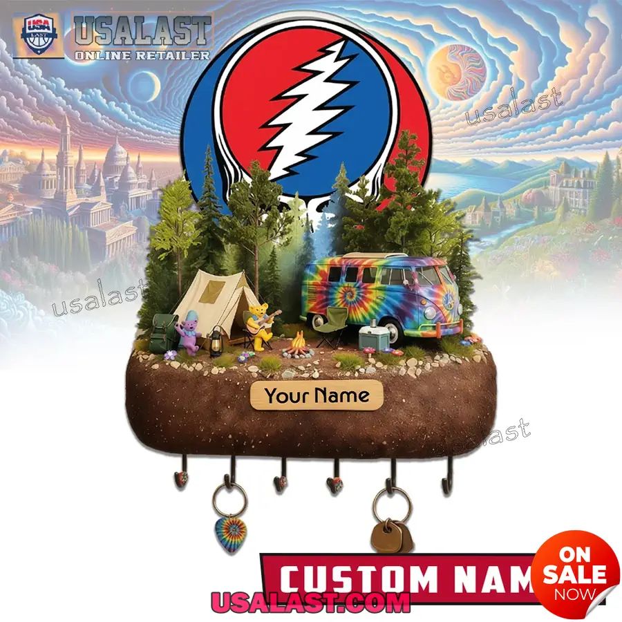 Personalized Grateful Dead Wall Key Holder