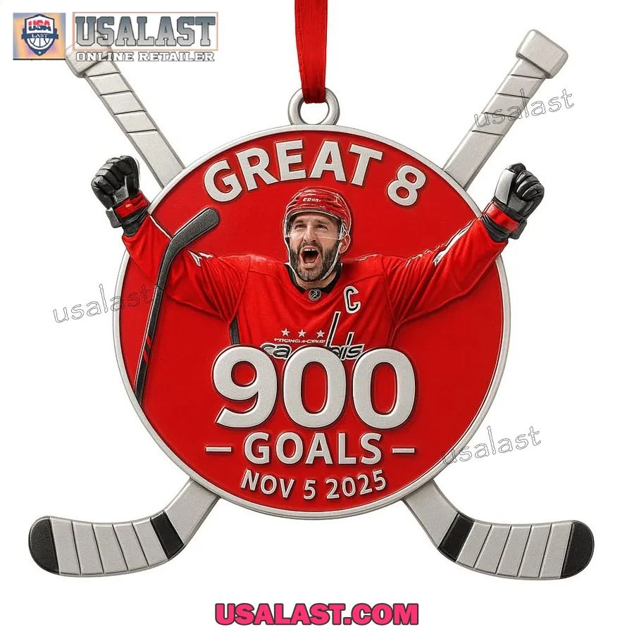 Alex Ovechkin’s 900th Career Goal Christmas Ornament