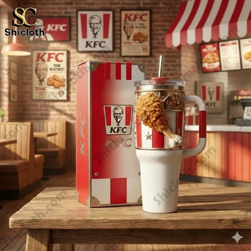 KFC Fast Food Theme Realistic Chicken Leg Design Tumbler