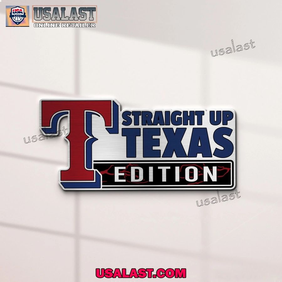 Texas Rangers Edition Engraved Car Name Badge