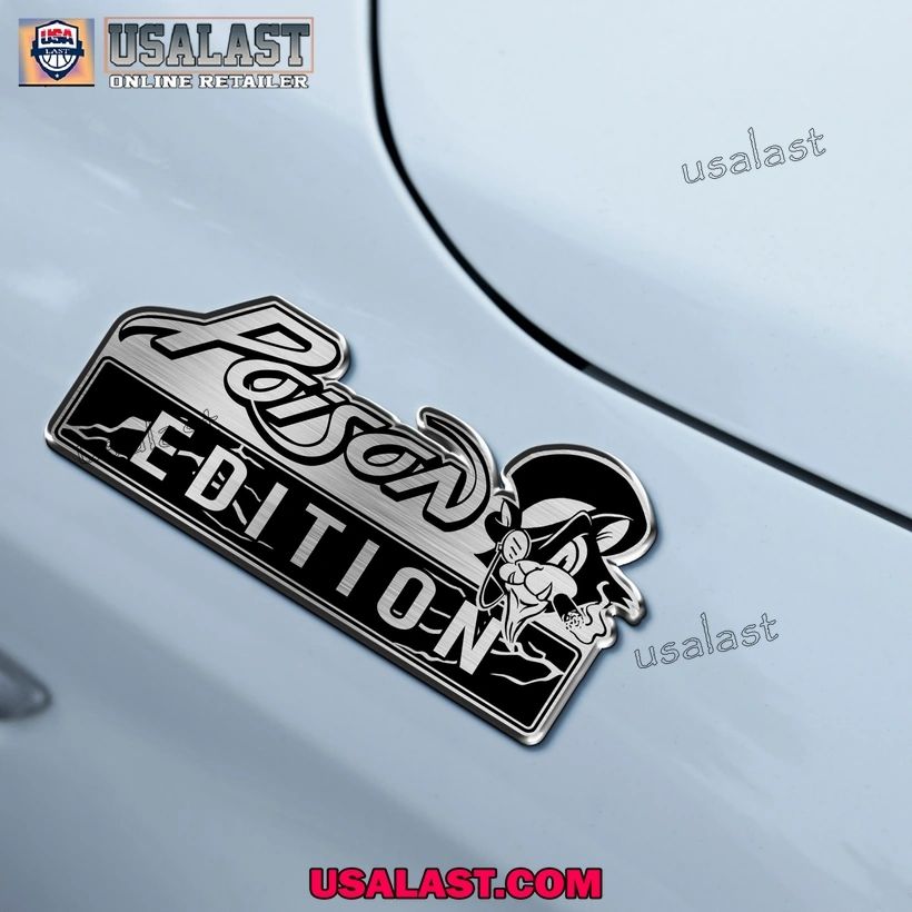 Poison Rock Edition 3D Engraved Car Emblem Sticker