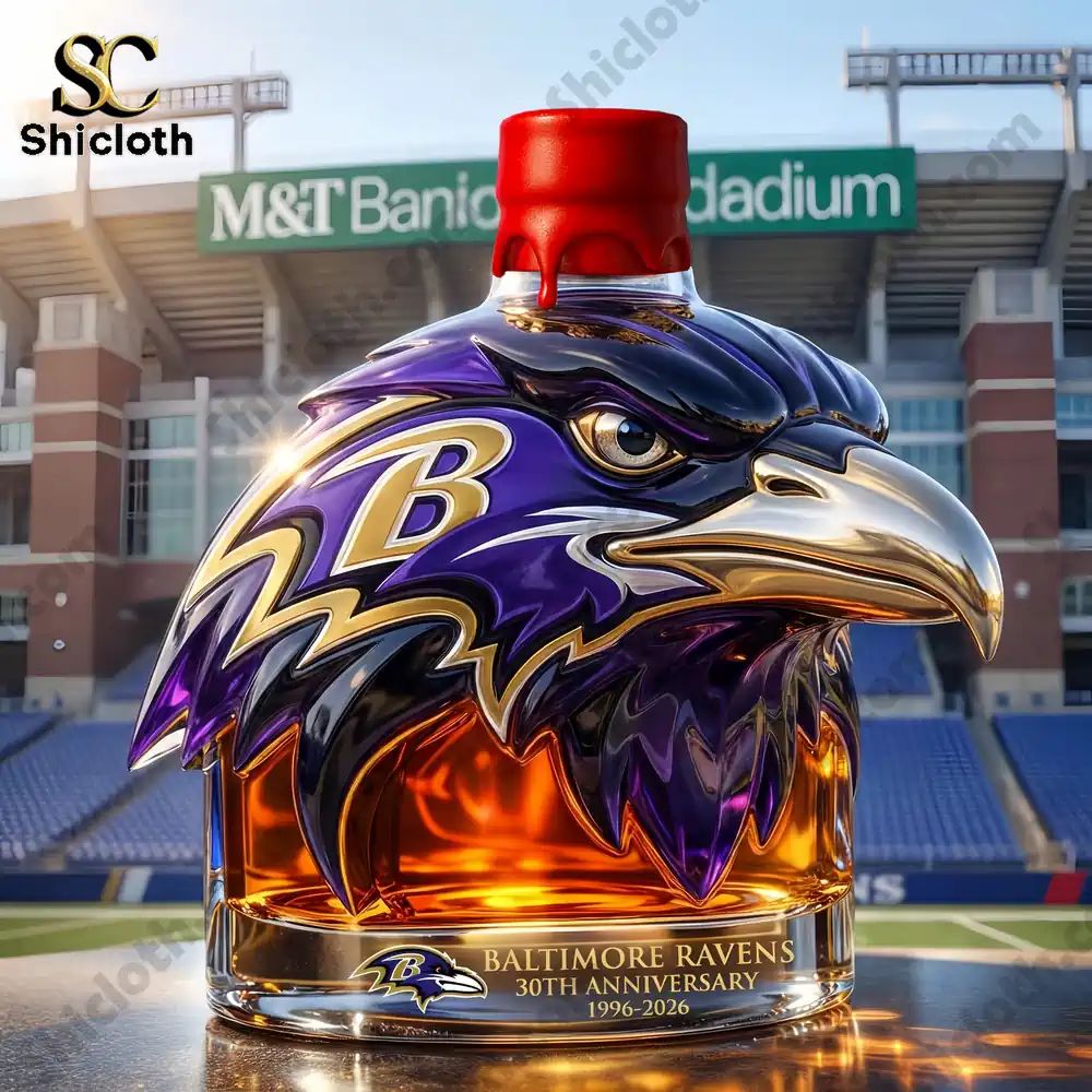 Baltimore Ravens 30th Anniversary Commemorative Crown Royal Bottle