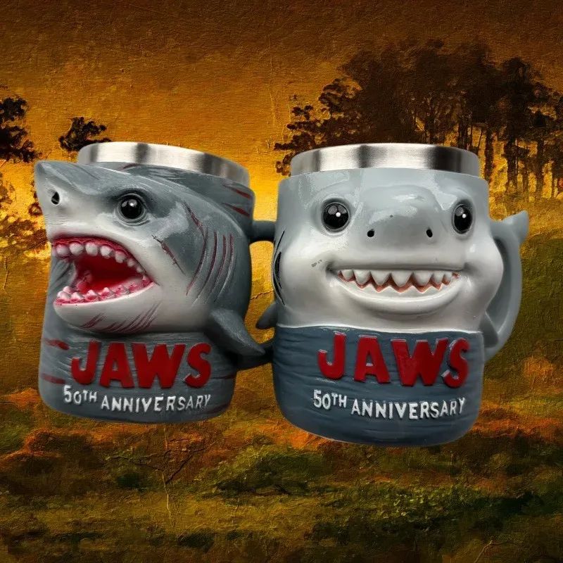 Jaws 50th Anniversary 3D Shape Coffee Mug Stainless Steel