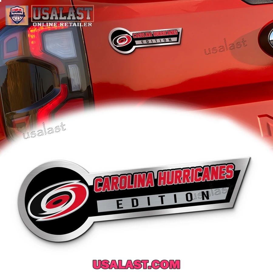 Carolina Hurricanes Edition 3D Engraved Car Name Emblem