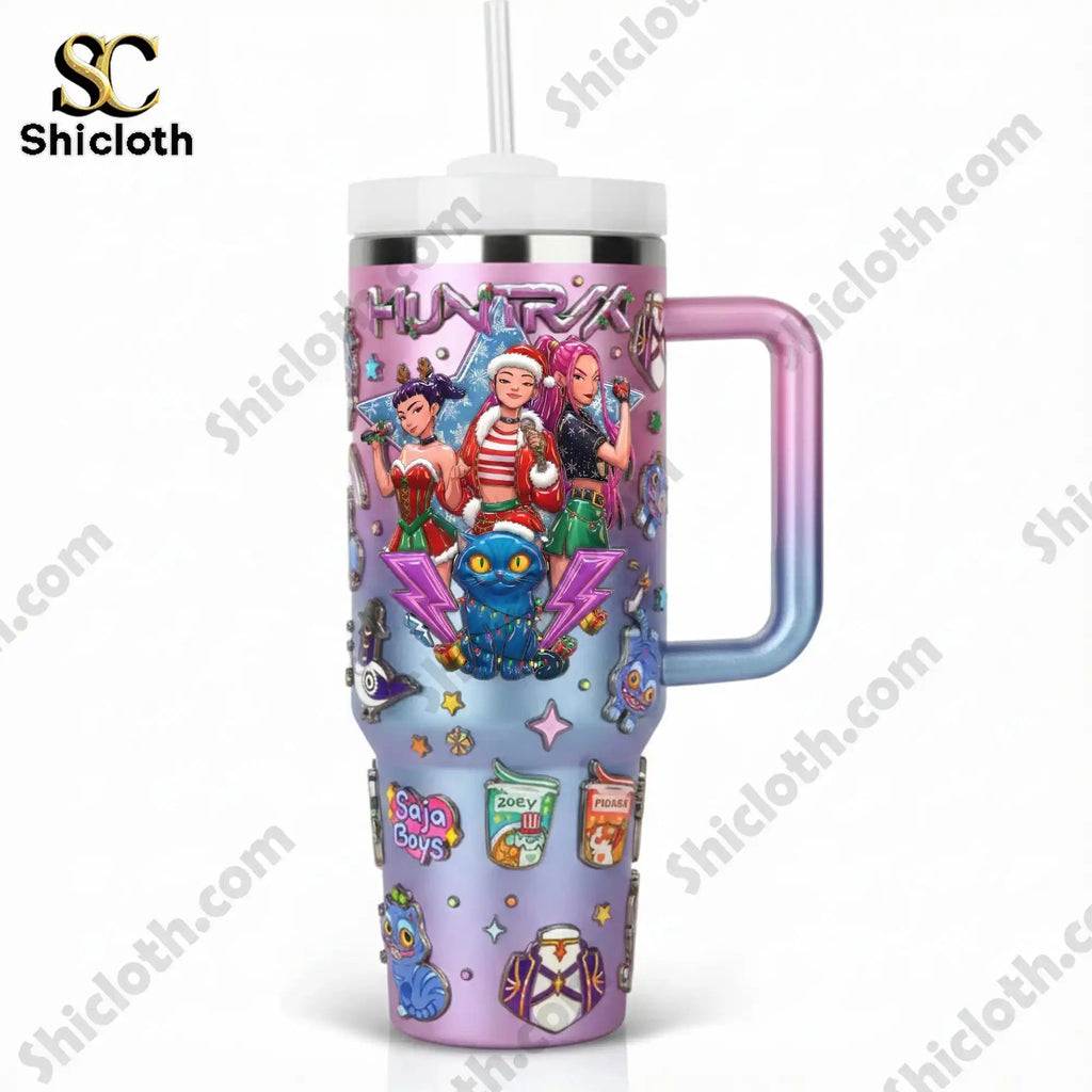 K-pop Demon Hunters Saja Boys 40oz Tumbler With Handle