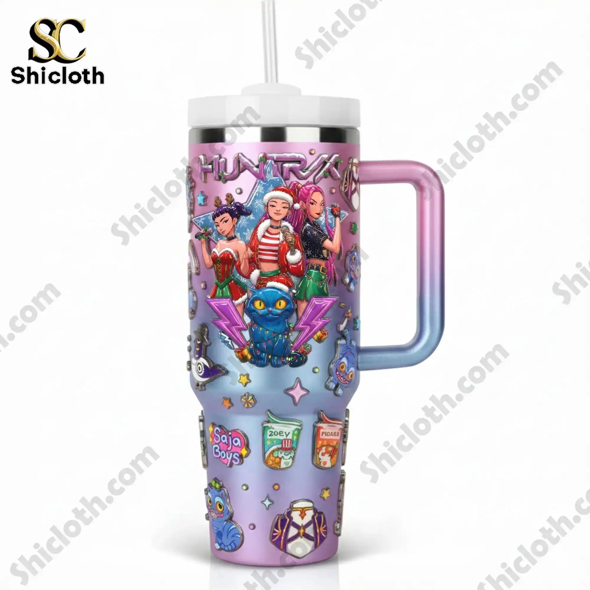 K-pop Demon Hunters Saja Boys 40oz Tumbler With Handle