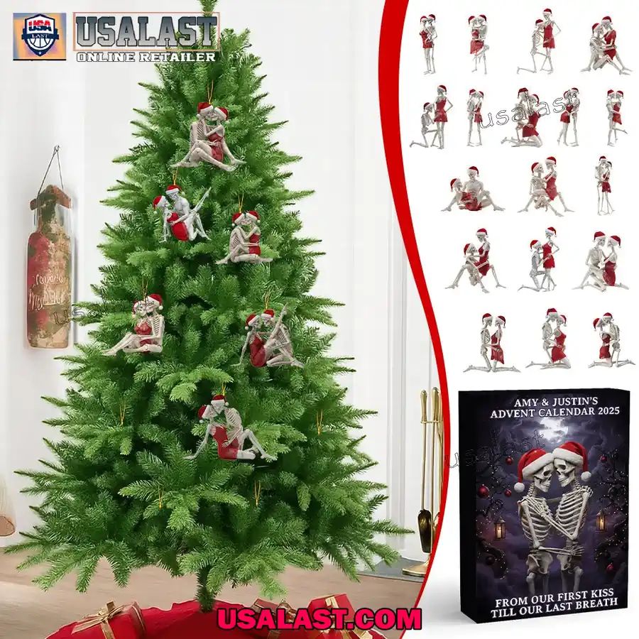 Personalized Skeleton Couple Advent Calendar 2025