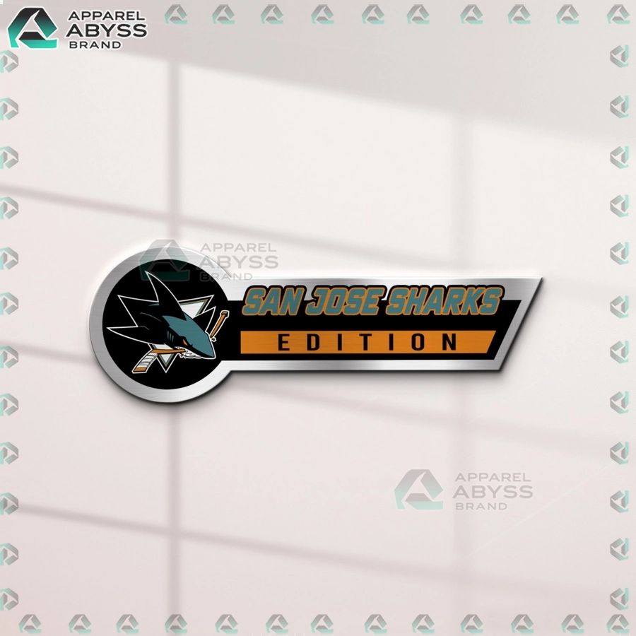 San Jose Sharks Edition 3D Engraved Car Name Emblem