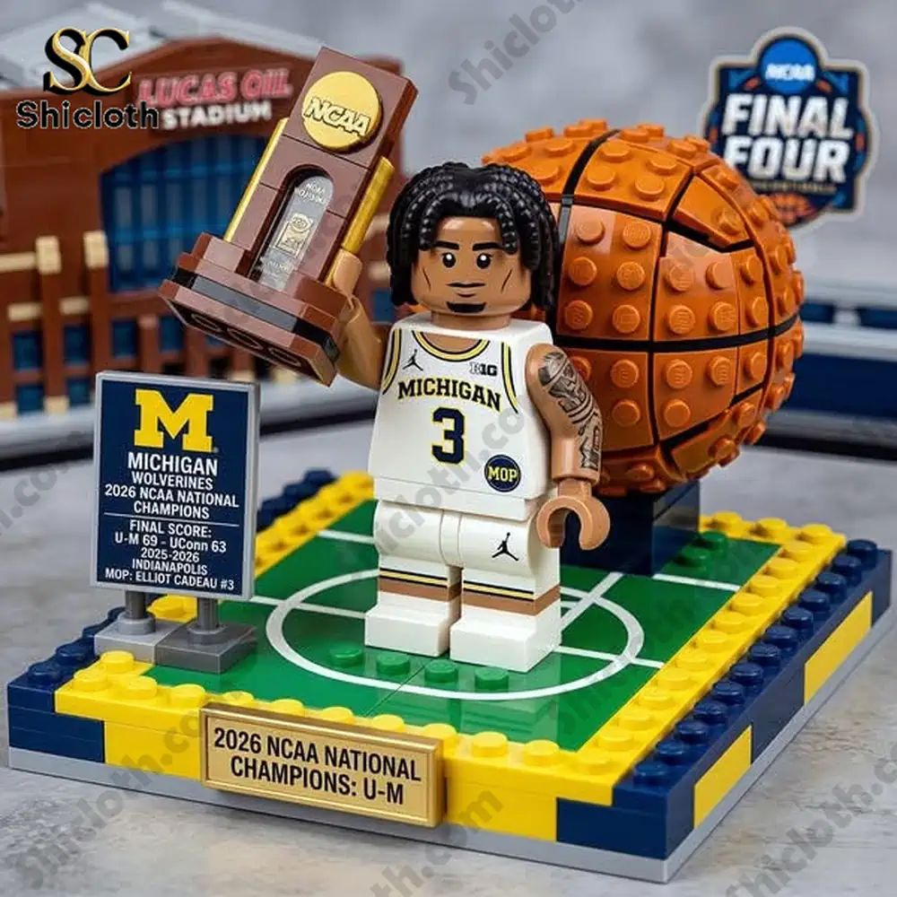 Michigan Wolverines NCAA Division I Elliot Cadeau MOP Building Brick