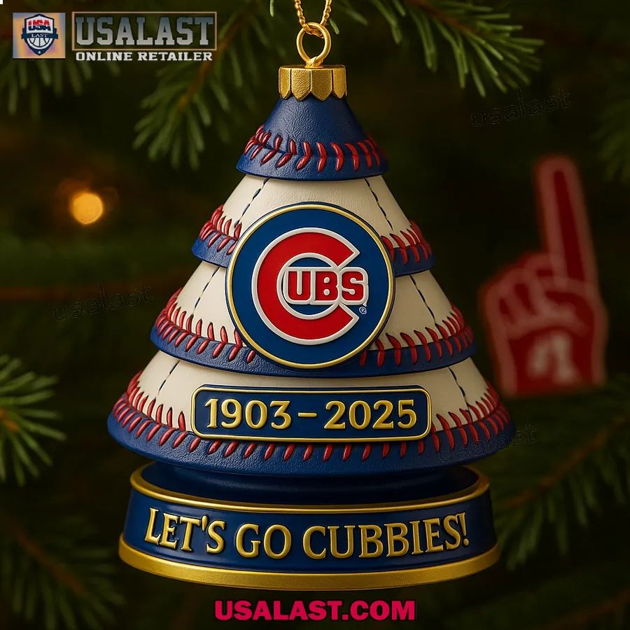 Chicago Cubs 1903-2025 Anniversary Christmas Tree Ornament