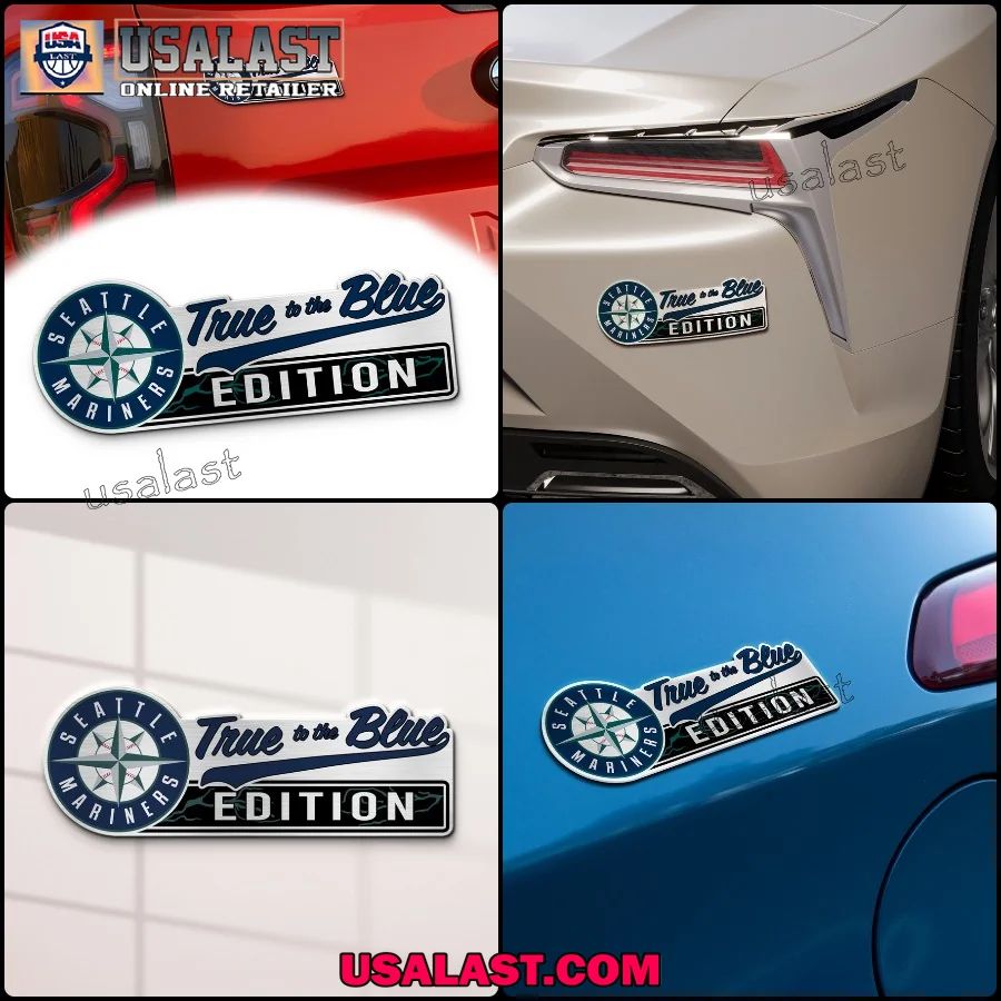 Seattle Mariners Edition Engraved Car Name Badge