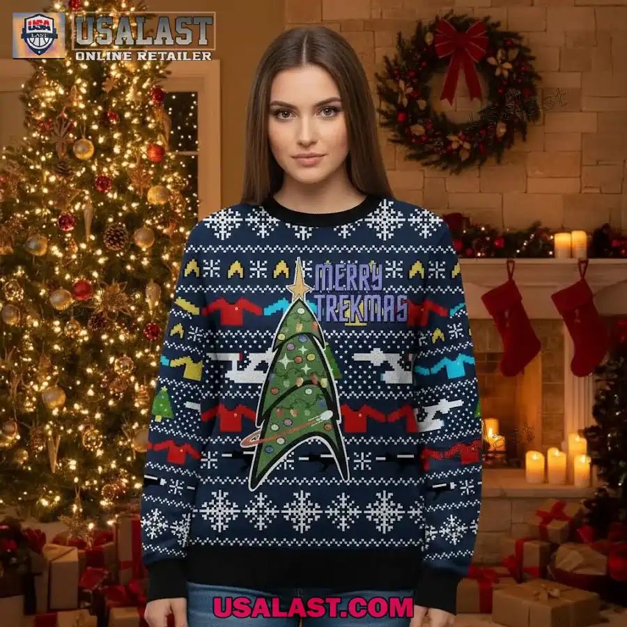 Merry Trekmas Ugly Christmas Sweater