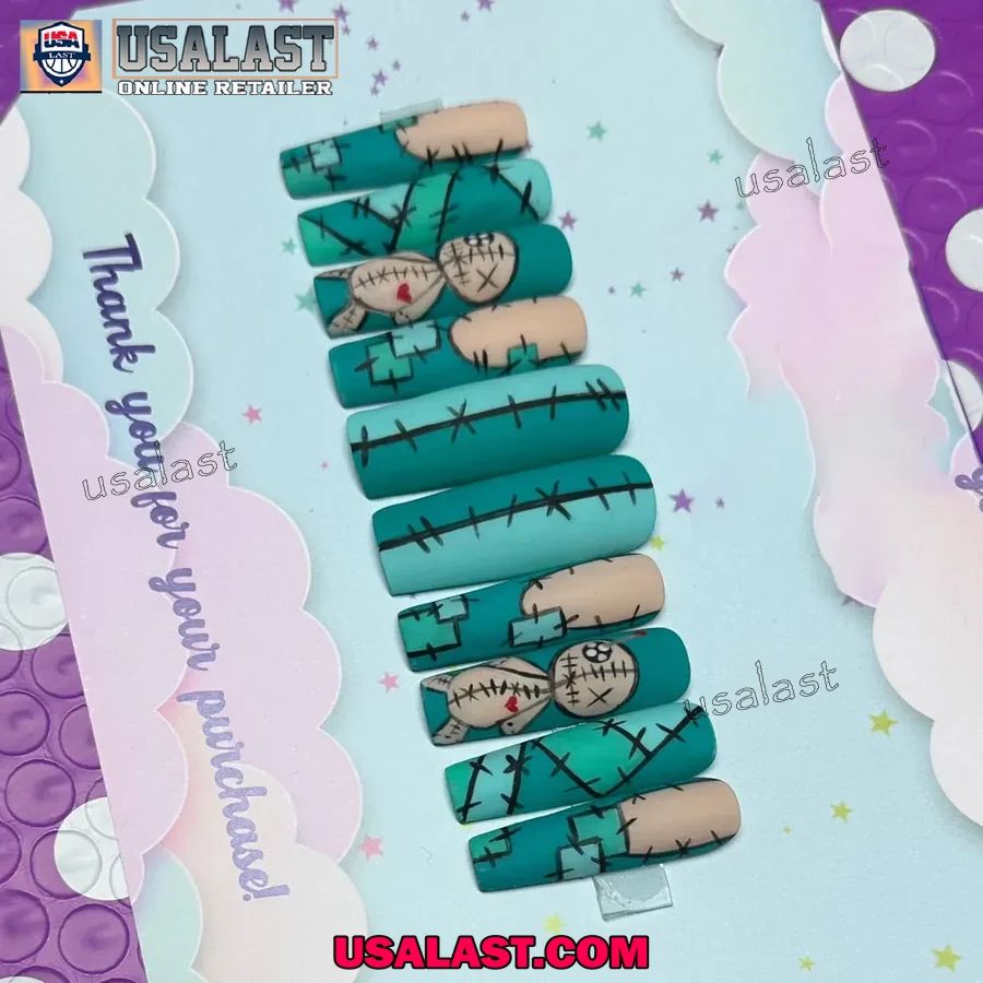 Voodoo Doll Halloween Press On Nails