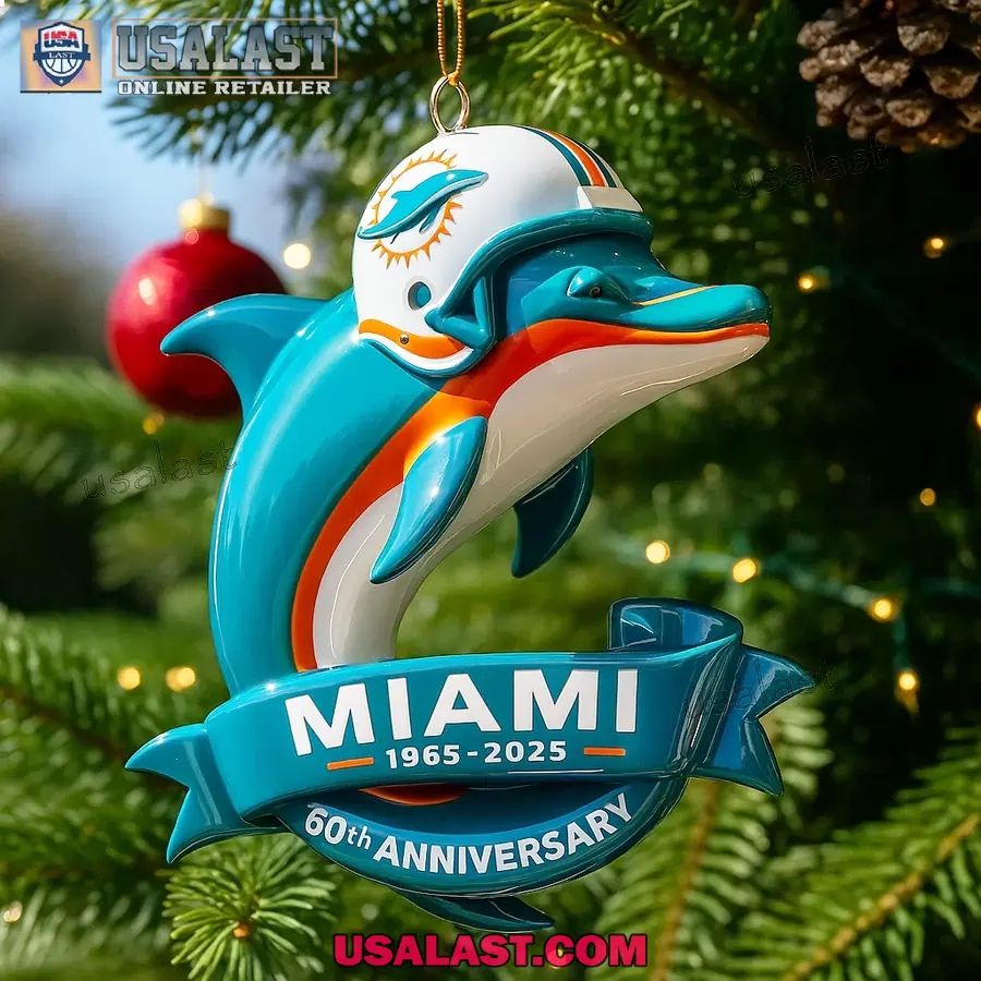 Miami Dolphins 60th Anniversary Keepsake Ornament