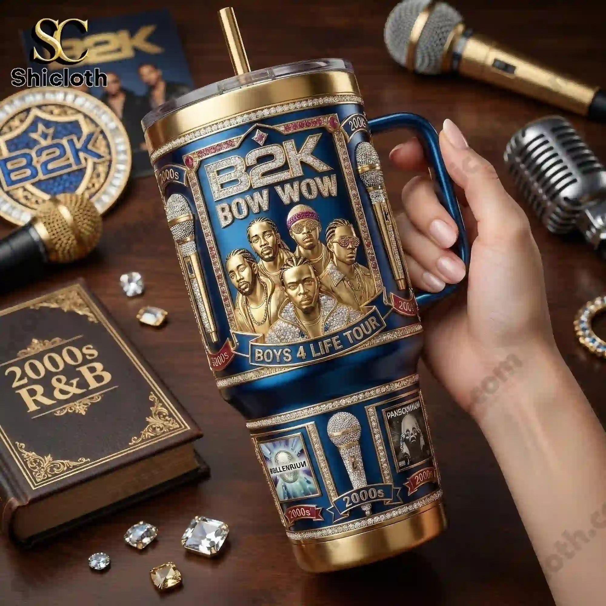 B2K Bow Wow Boys 4 Life Tour Pandemonium 40oz Tumbler With Handle
