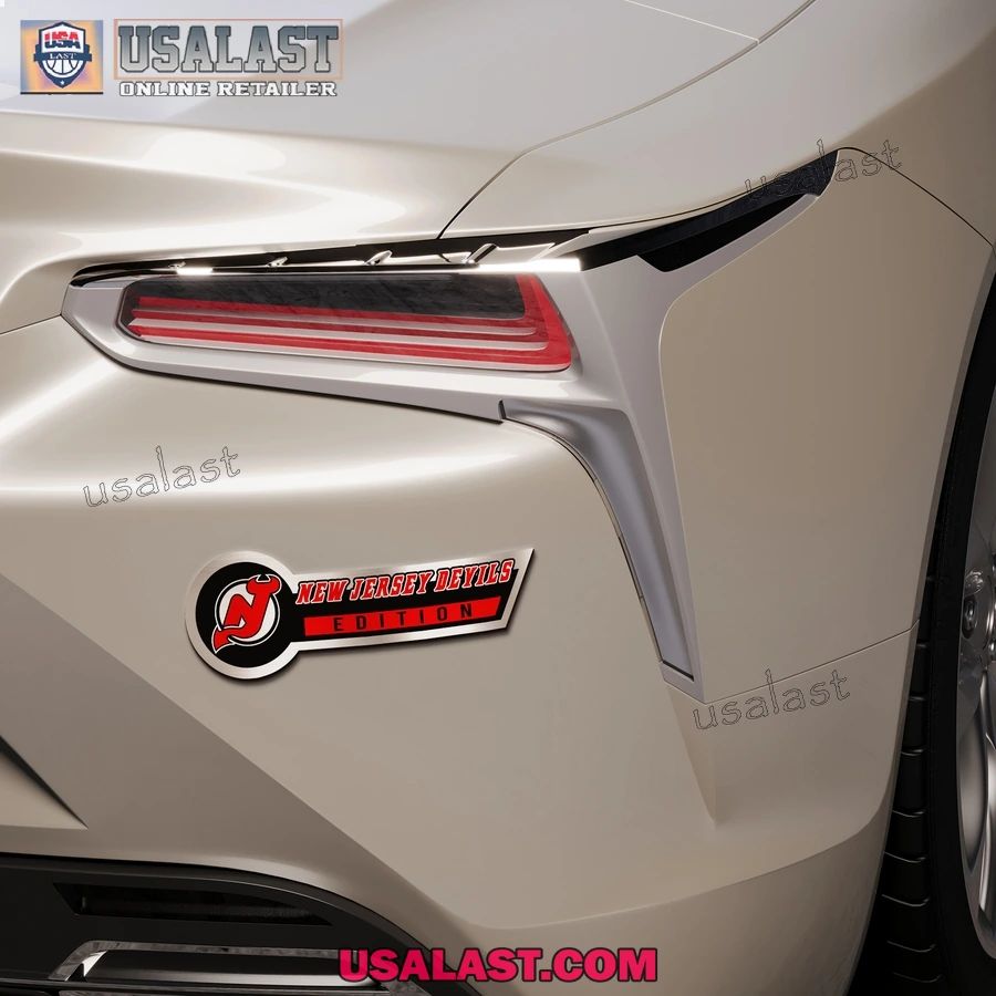 New Jersey Devils Edition 3D Engraved Car Name Emblem