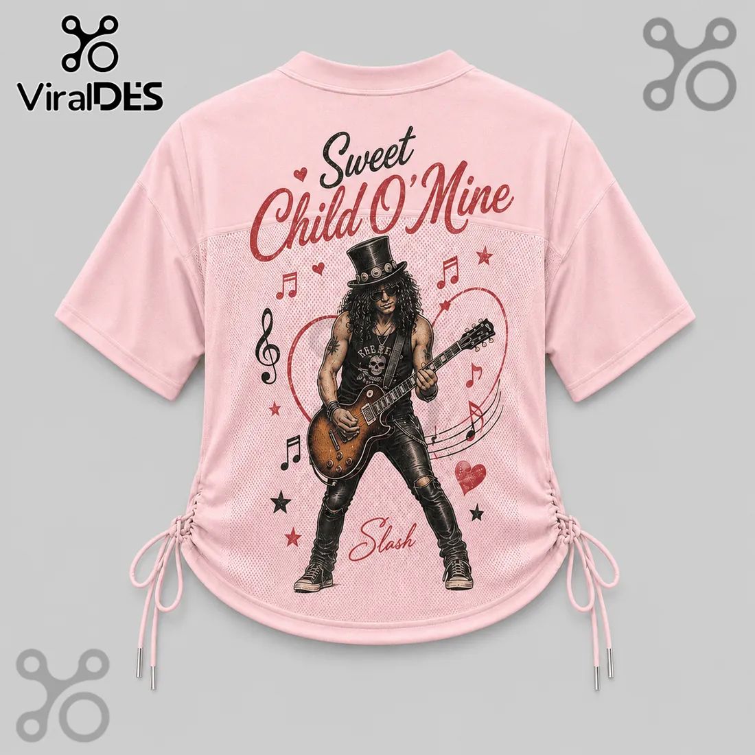 Guns N Roses Sweet Child O Mine Pink Lace-Up Jersey