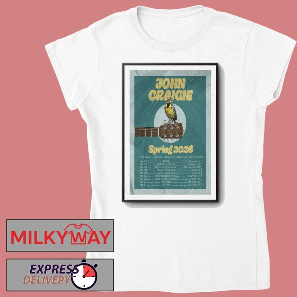 John Craigie Tour Spring 2026 Poster shirt