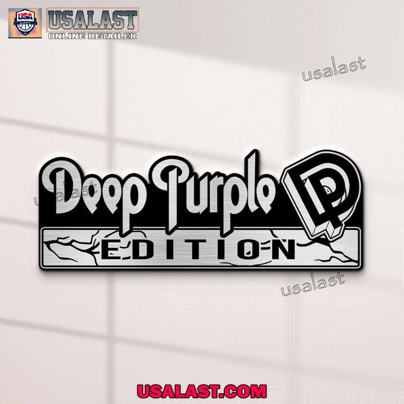 Deep Purple Edition 3D Engraved Car Emblem Sticker