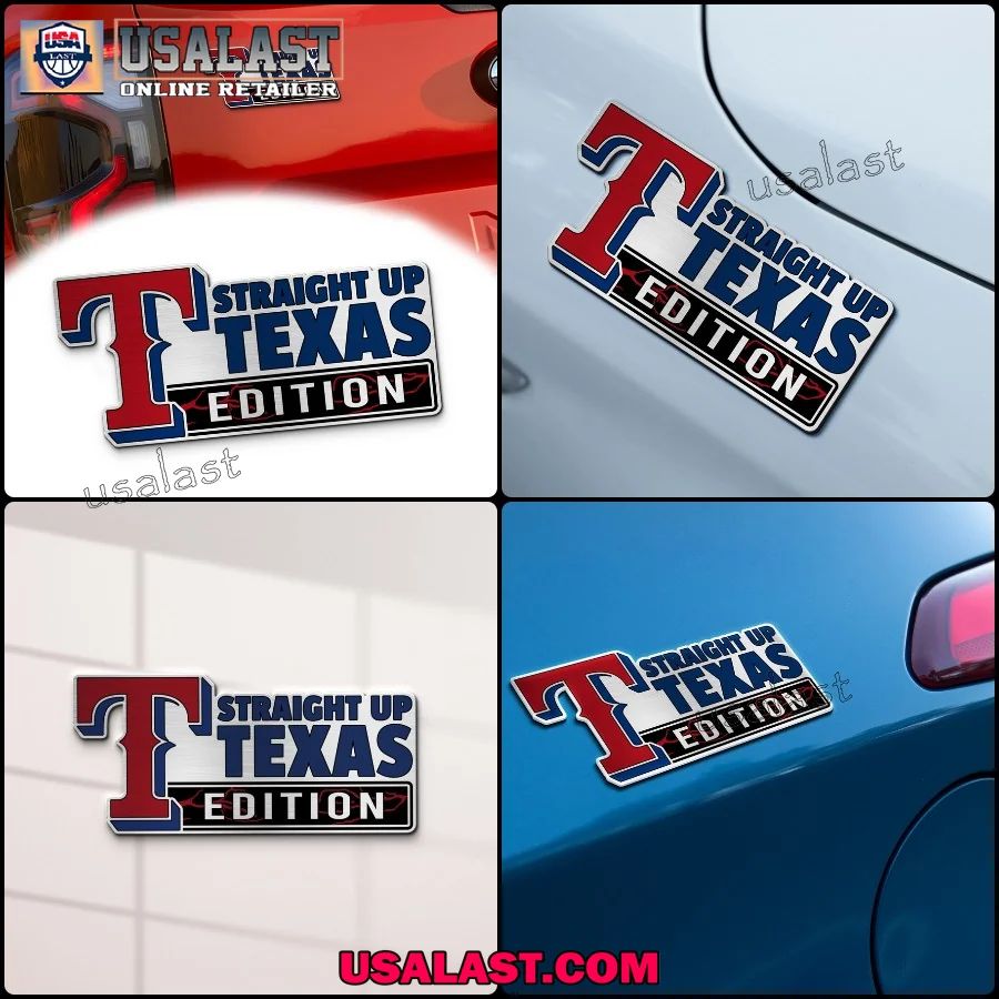 Texas Rangers Edition Engraved Car Name Badge