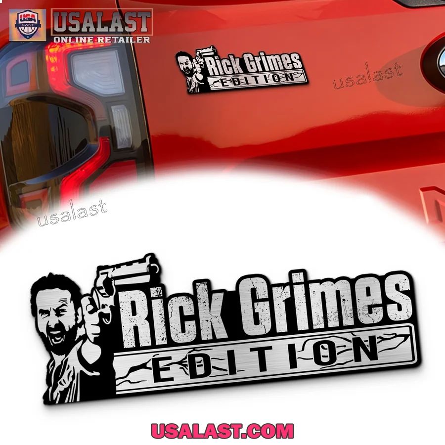 Rick Grimes The Waking Dead 3D Car Badge Sticker