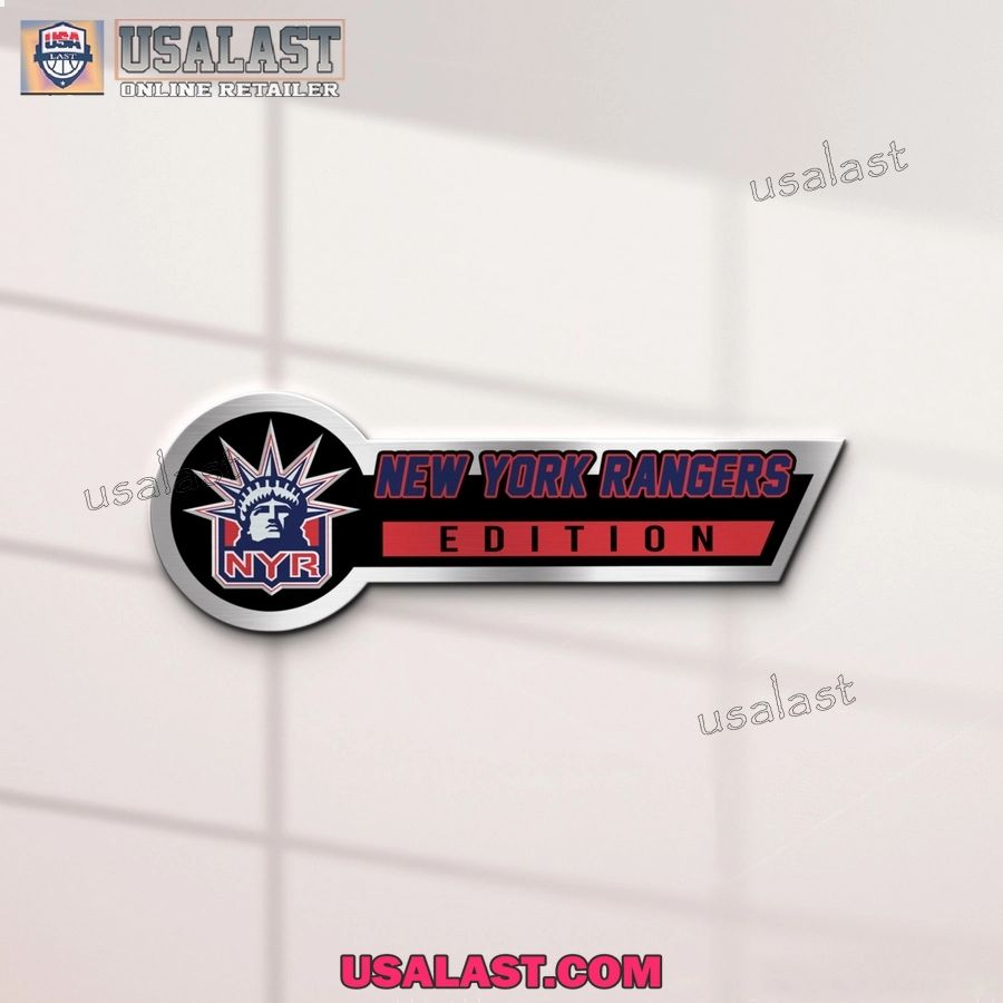 New York Rangers Edition 3D Engraved Car Name Emblem